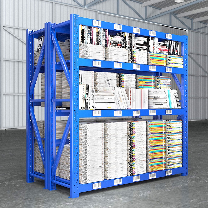 240KG Load Adjustable Bolt Shelves Metal Warehouse Storage Rack Unit Light Duty 4-Layer Steel Rack