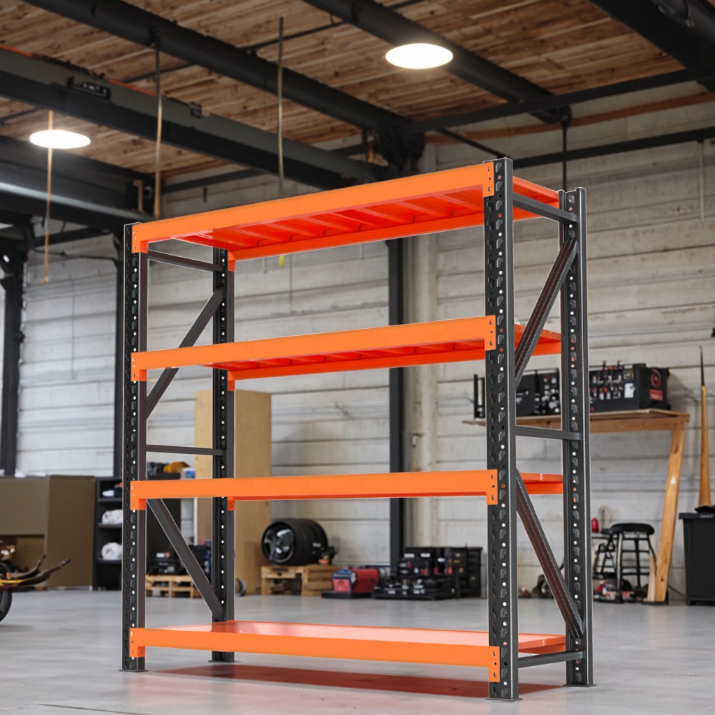 Industrial Steel Warehouse Rack System 4/5 Layer 300KG Load/Layer Corrosion Protection Powder Coated Shelf for Storage