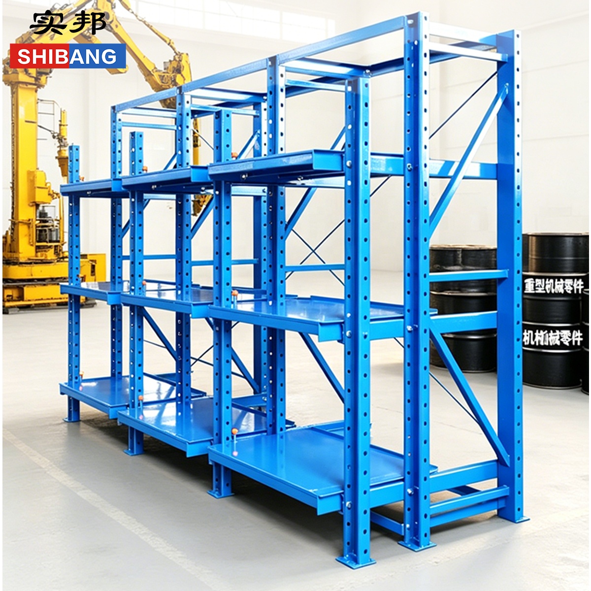 China Warehouse Storage Racking Factory Heavy Duty Metallic Powder Coated Mould Rack