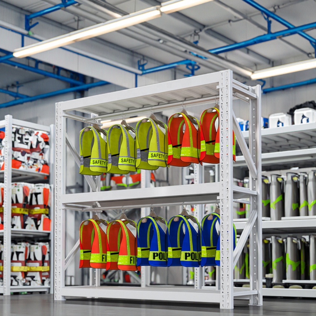 Wholesale Warehouse Clothing Rack Factory Display Stand for Garment Storage Simple Floor-Standing Hanging Rod Shelving Rack