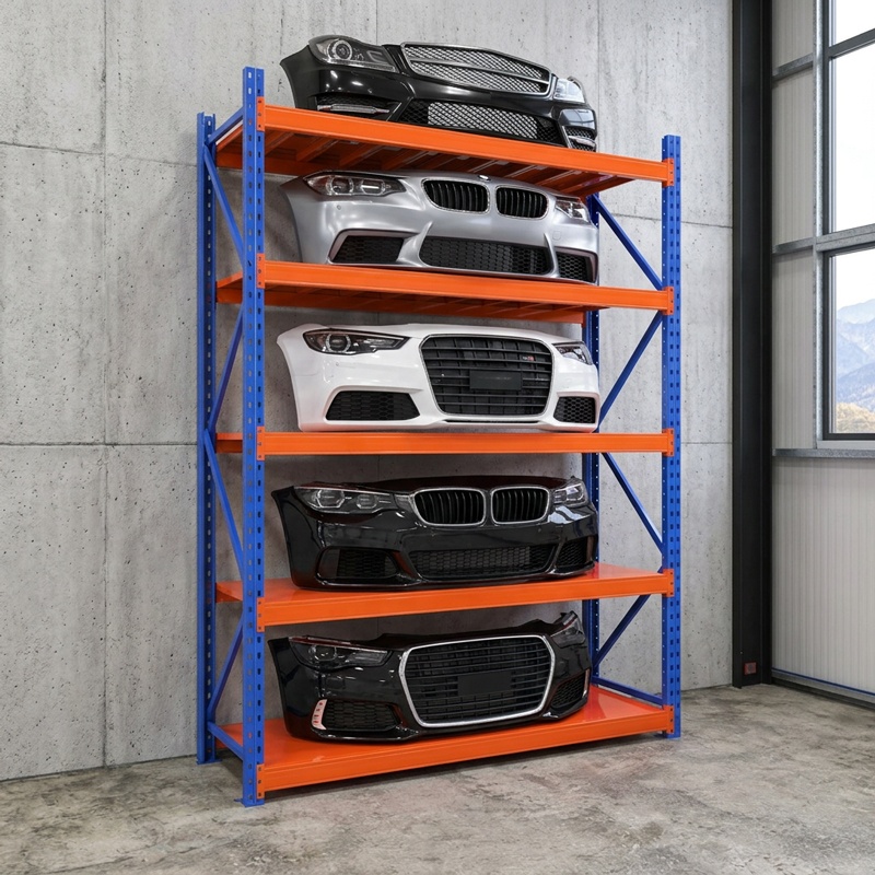 800KG Load Garage and Warehouse Heavy Duty Industrial Stacking Racks Boltless Metal Shelving