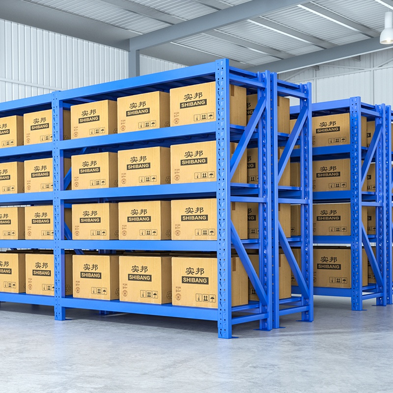 Shanghai Multi Layers 120-180KG Stacking Garage Storage System Light Duty Shelf Metal Rack