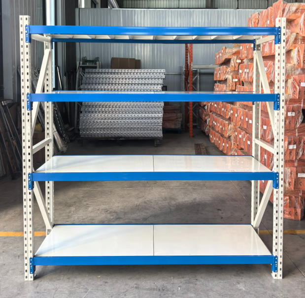 18 Years Factory Custom 100KG Load Shelving 4 Tier Industrial Selective Warehouse Metal Rack Storage Shelf