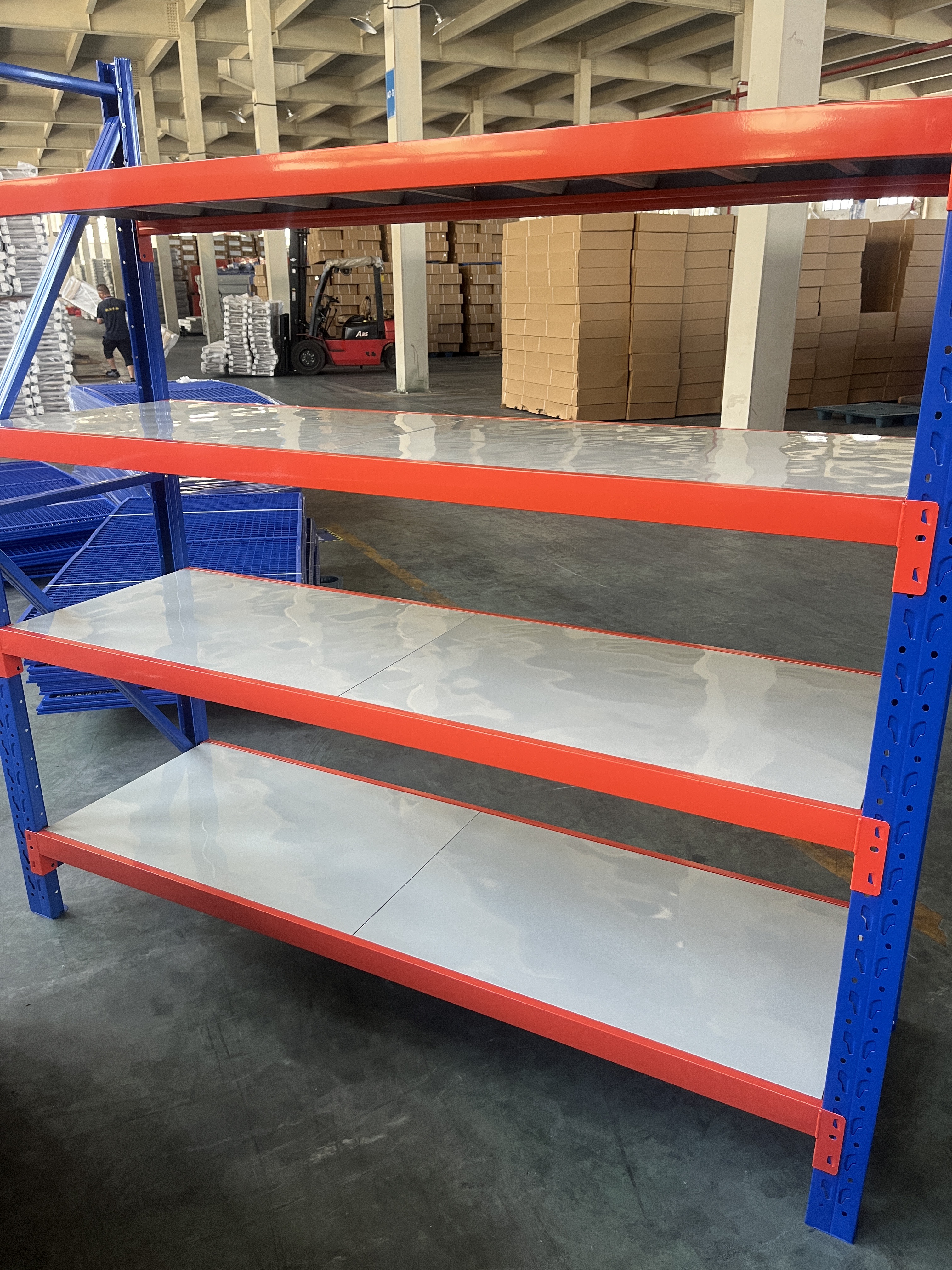 Adjustable Bolt Shelves Metal Warehouse Storage Rack Unit Medium Duty 4-Layer Steel Rack
