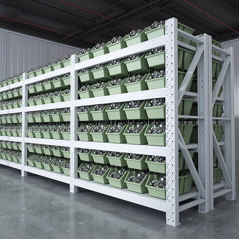 300KG Easily Assemble Garage Storage Racks 4 Layers Long Span Shelving Rack Set