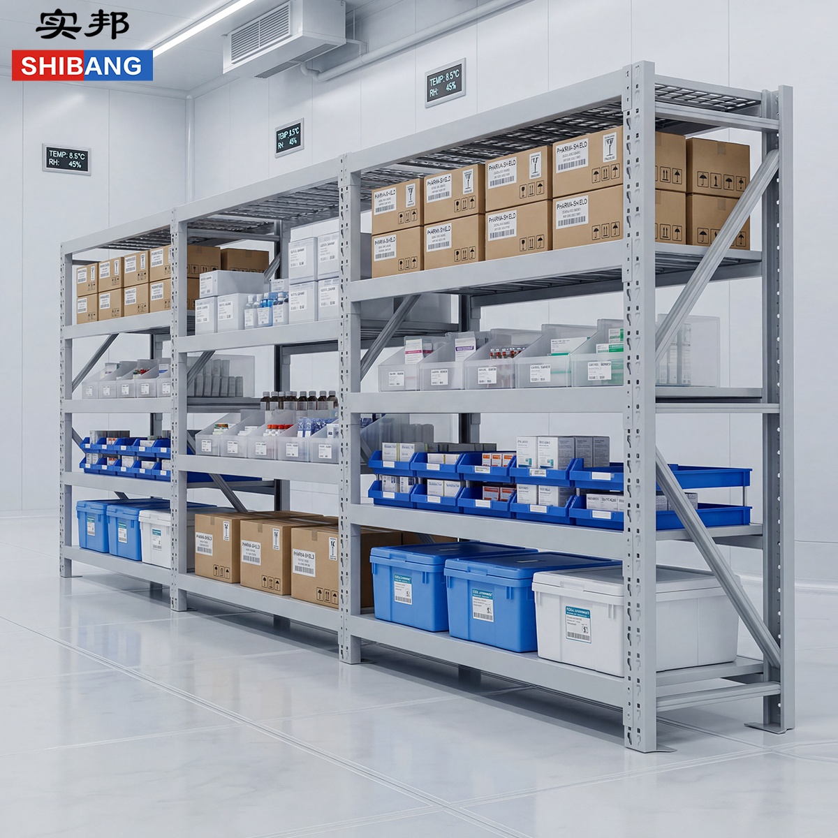200kg/Layer Adjustable Sheving Industrial Metal Steel Logistics Boltless Storage Bolt Unit System Warehouse Racks