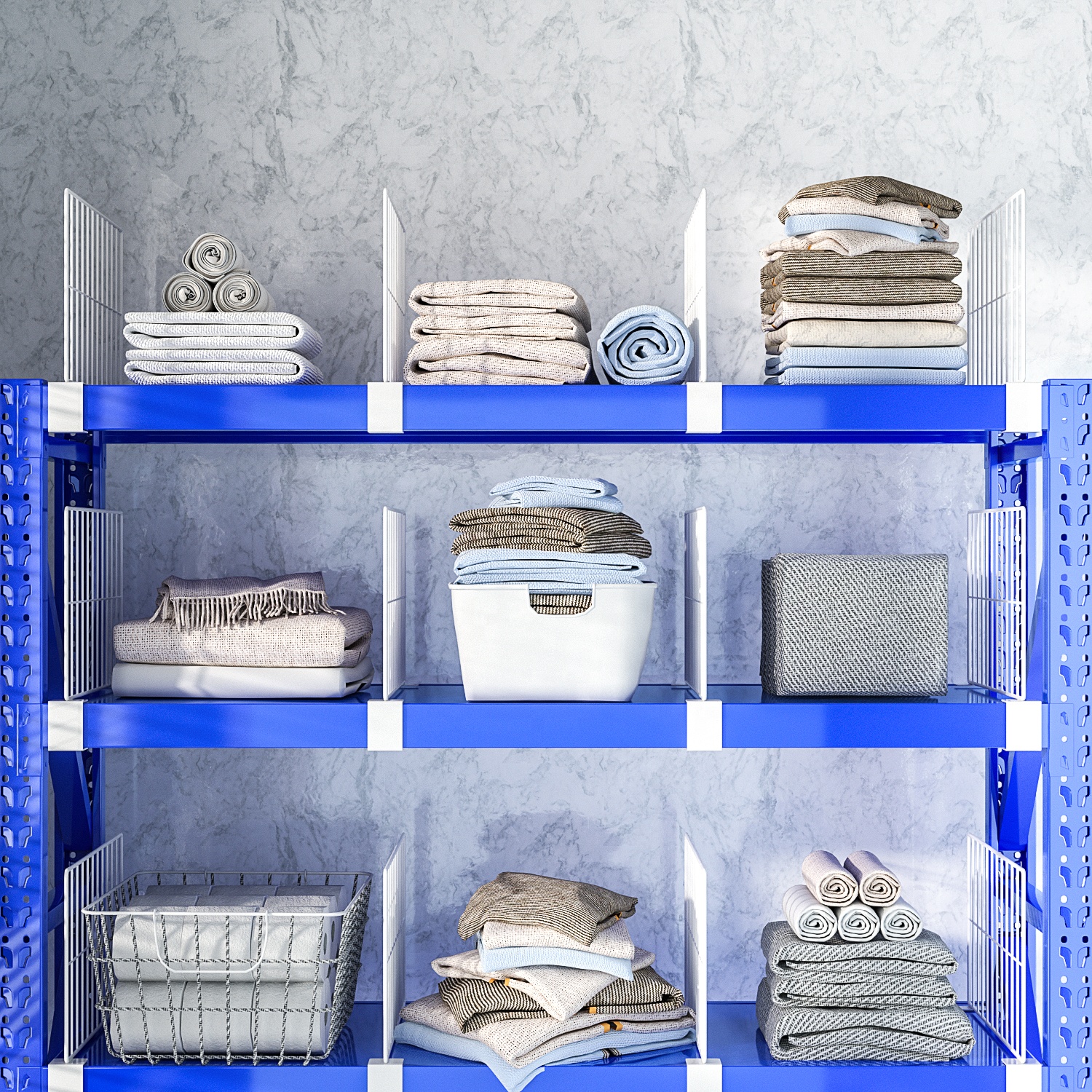 In Stock Good Quality Wire Mesh Rack and Shelf Dividers Supermarket Shelf Metal Storage Made of Steel