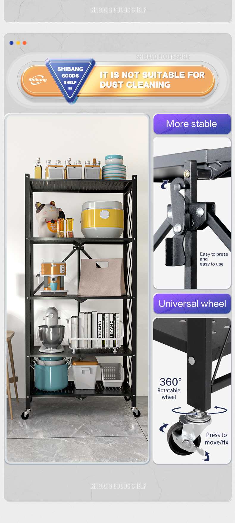 Kitchen folding shelf details 10