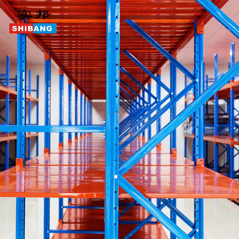 Shibang Heavy Duty Large Scale Warehouse Fabric Display Three Layer Rack Storage