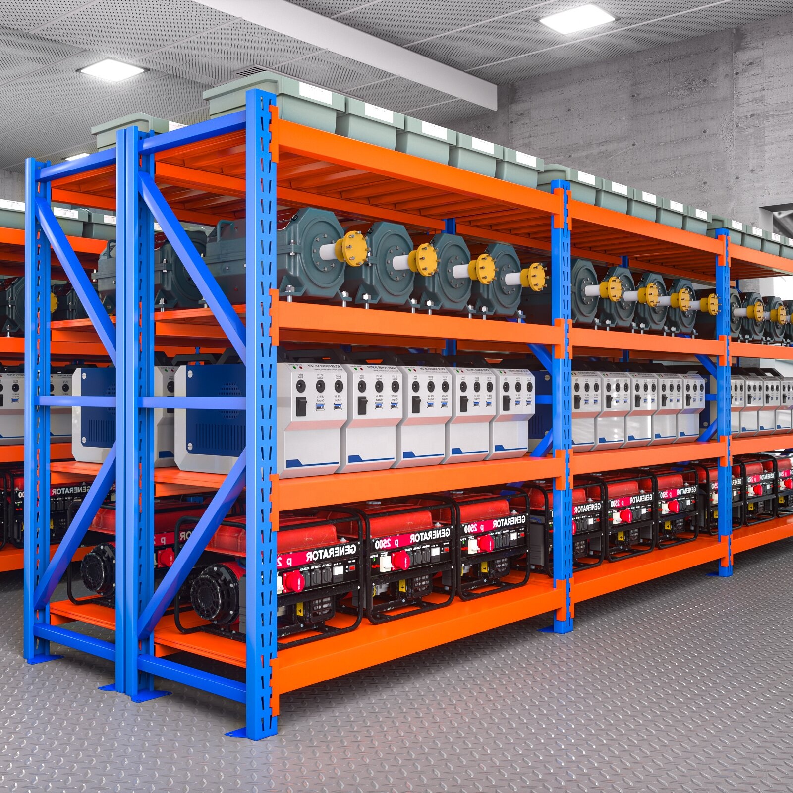 Steel Heavy Duty Load-Bearing 600kg/Layer Adjustable Storage Shelves Customizable Warehouse Shelving Racking