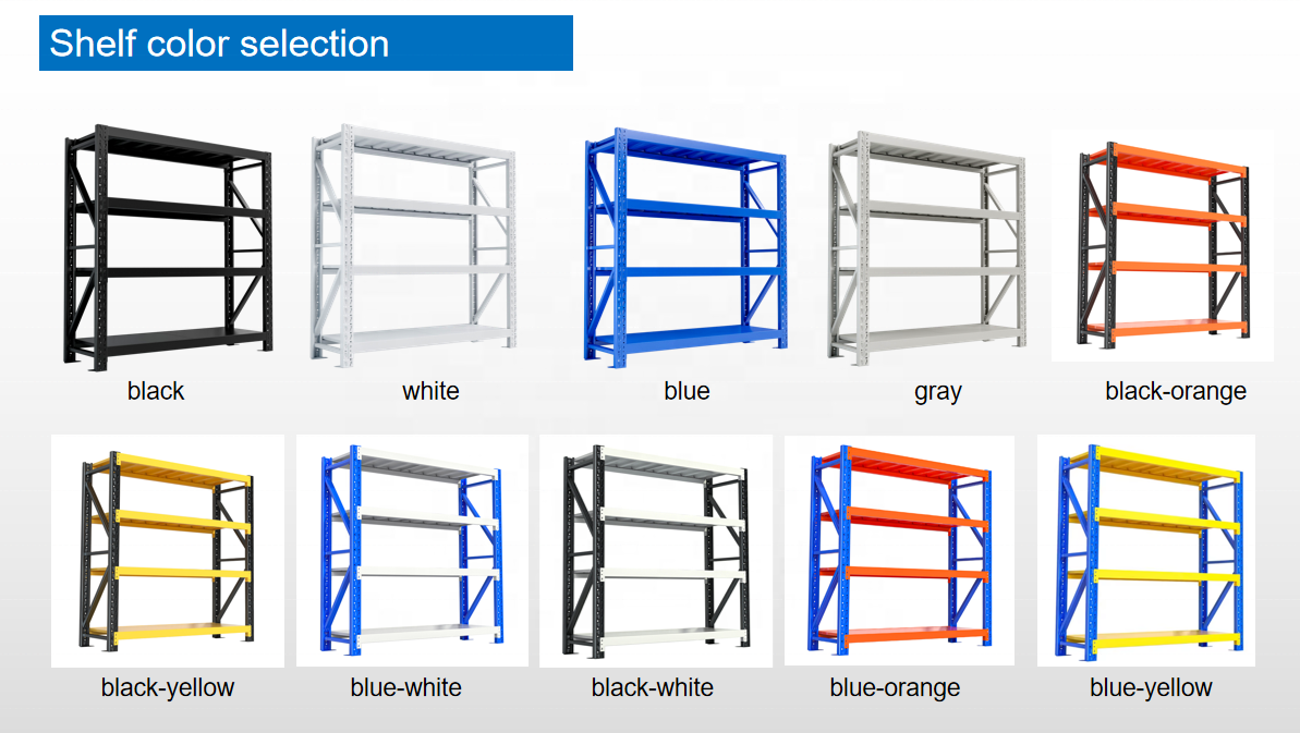 Custom Light Duty Shelving 100Kg Layer Garage 4 Tier Warehouse Storage Metal Stacking Shelf Rack Unit for Warehouse