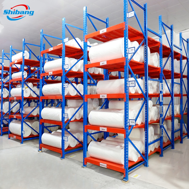 Heavy Duty Fabric Rolls Rack for Textile Industry Steel Pallet Shelf for Warehouse Fabric Roll Storage Manufactured