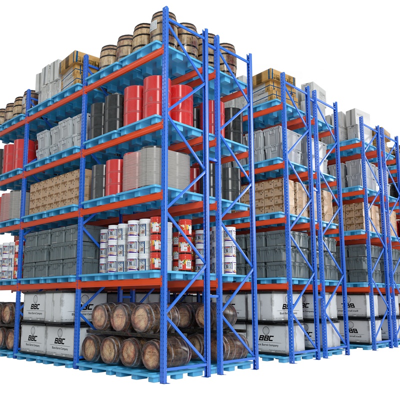 Pallet Multilevel Racking Heavy Duty Warehouse Storage Shelf System Warehouse Stacking Pallet Rack