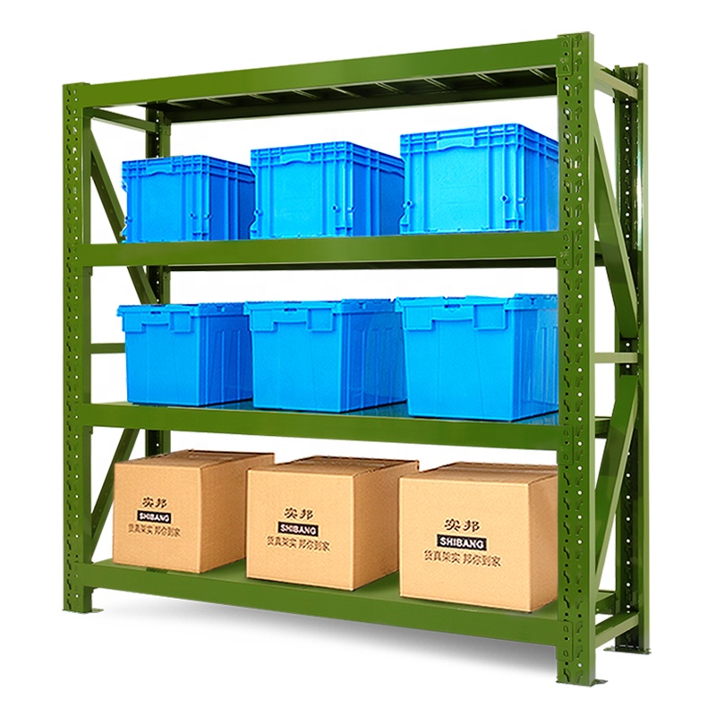 Adjustable Boltless Steel 4-Layer Powder Coated Garage Storage Rack 200kg Capacity 2000x600x2000mm Dimensions