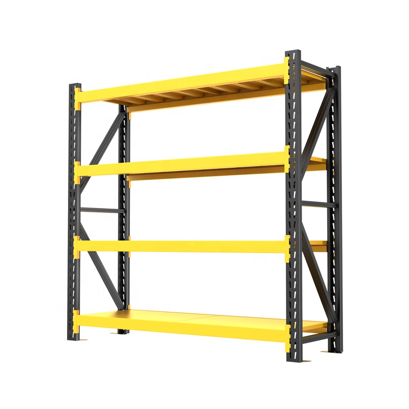 Boltless Adjustable 4 Layer Plug in Industrial Heavy Duty Steel Powder Coated 500KG Racking System Warehouse Storage Racks