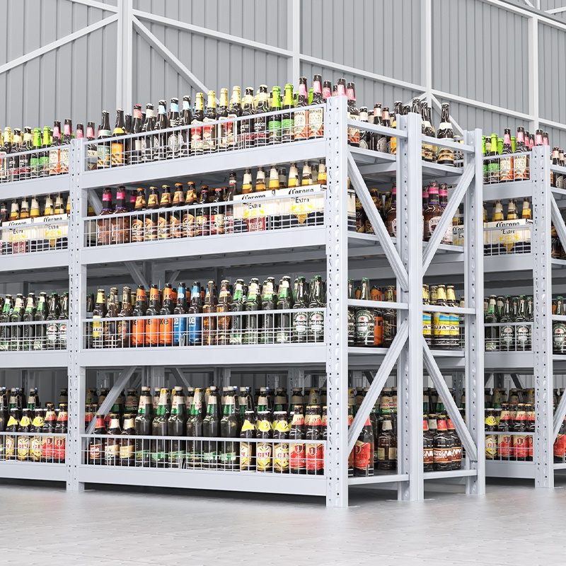 Customized Adjustable 180-300KG Shelf New Organization Shelves Shop Storage Warehouse Rack With Fence