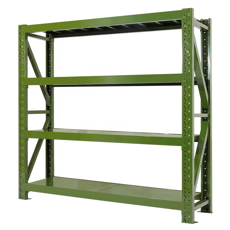 Adjustable Boltless Steel 4-Layer Powder Coated Garage Storage Rack 200kg Capacity 2000x600x2000mm Dimensions