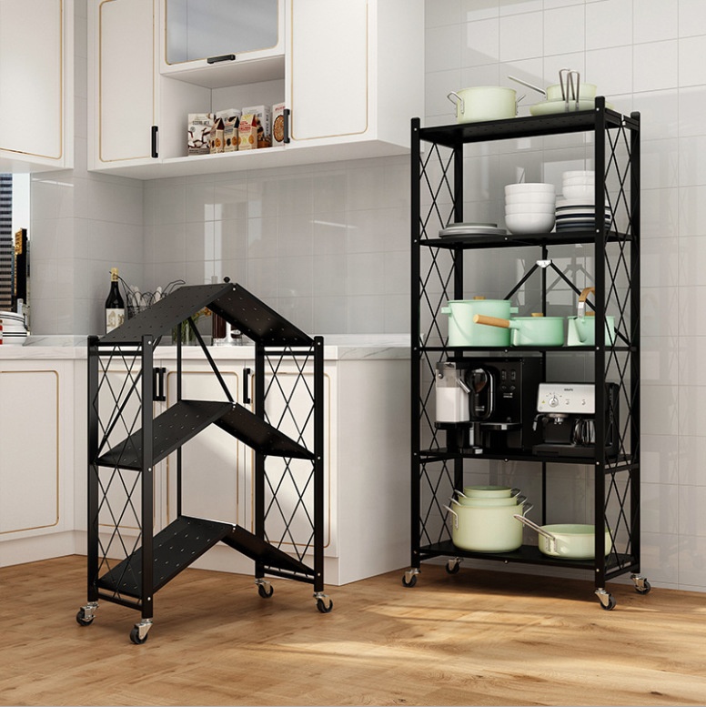 Factory Direct High Quality Heavy Duty Home Kitchen Shelving Unit Black White Painting Metal Steel Bathroom Storage Racks