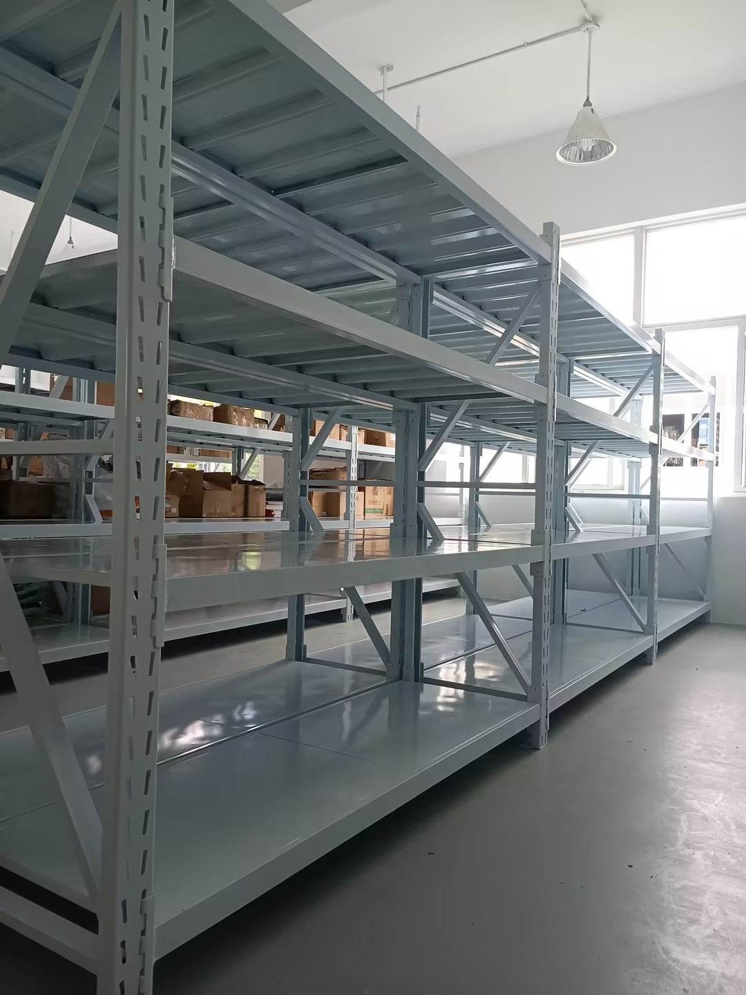 SHIBANG Adjustable Heavy Duty Metal Racking 4 Tier Boltless Adjustable Warehouse Racking Steel Warehouse Garage Storage Racking