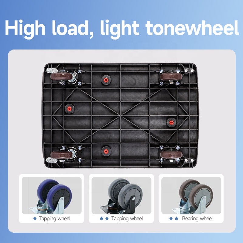High Load 650kg Four-Wheel Flatbed Electric Trolley Steel Warehouse Transport Trolley with OEM Customization Support