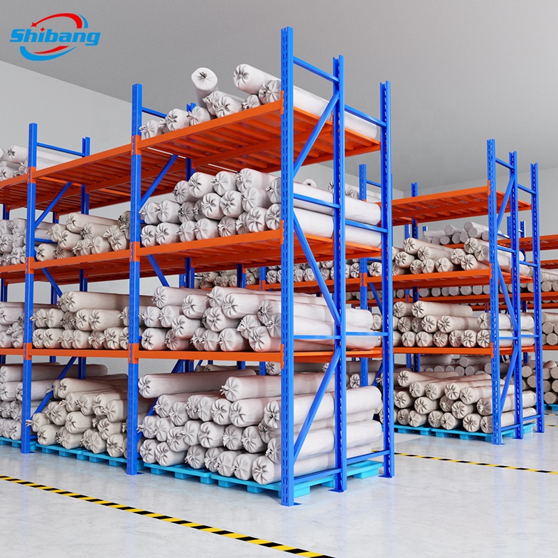 Heavy Duty Fabric Rolls Rack for Textile Industry Steel Pallet Shelf for Warehouse Fabric Roll Storage Manufactured