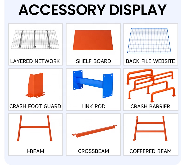 4000KG Load High Quality Q235B Steel Box Beam Selective Heavy Duty Pallet Rack System Shelving Rack