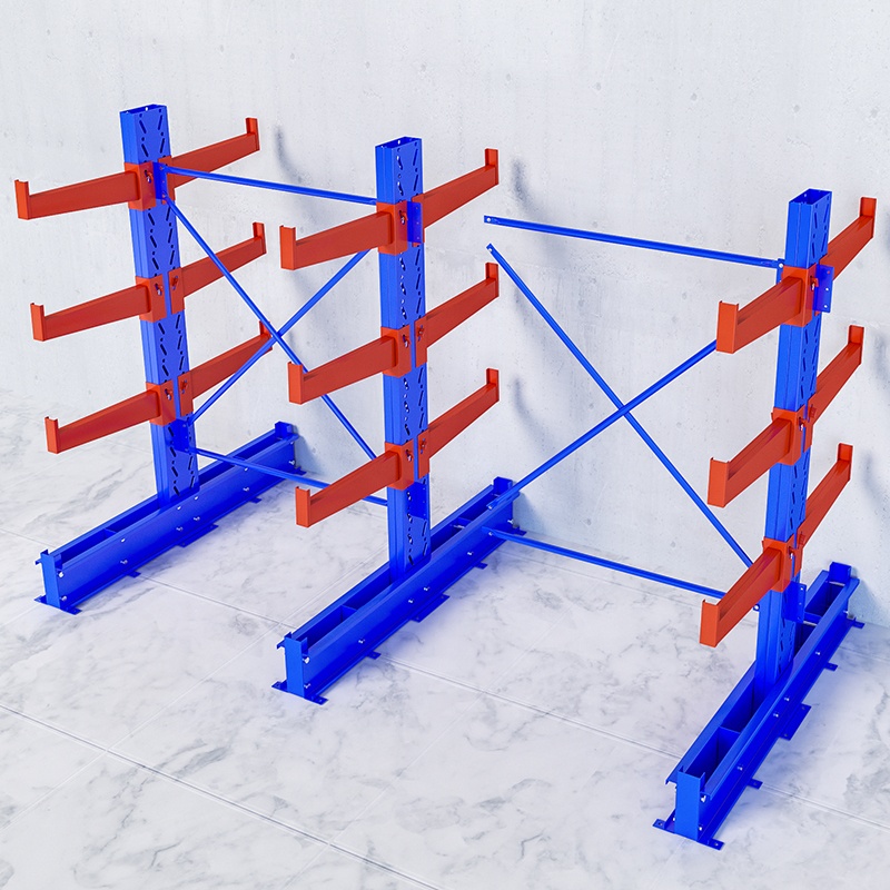 China Factory Wholesale Industrial Heavy Duty Cold Rolled Steel Corrosion Resistant Single/Double Sided Cantilever Rack