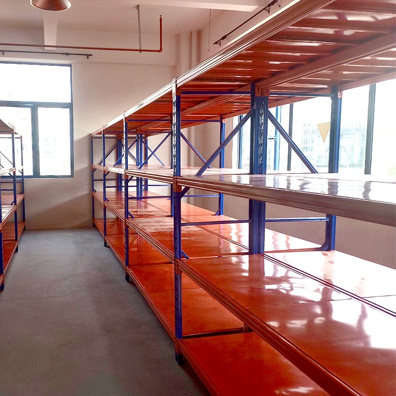 400KG Blue Orange Heavy Duty Steel Storage Rack Metal Warehouse Boltless Steel Storage Rack Shelf for Industrial Storage