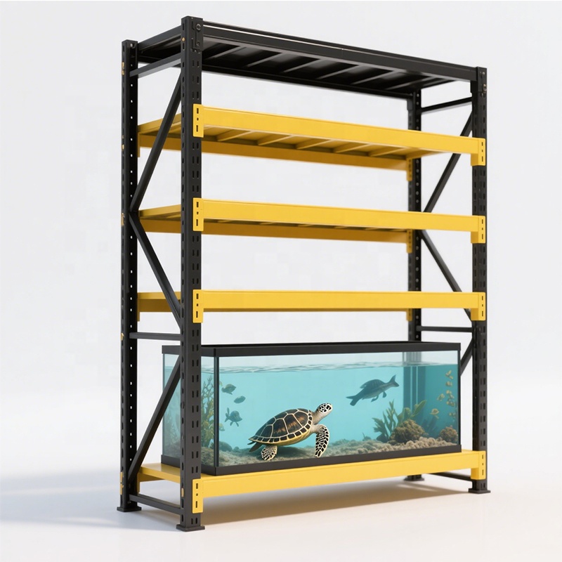 Boltless Adjustable Heavy Duty 800kg/Layer Steel Racks Warehouse Industrial Stack Storage Racking Shelving System for Aquarium