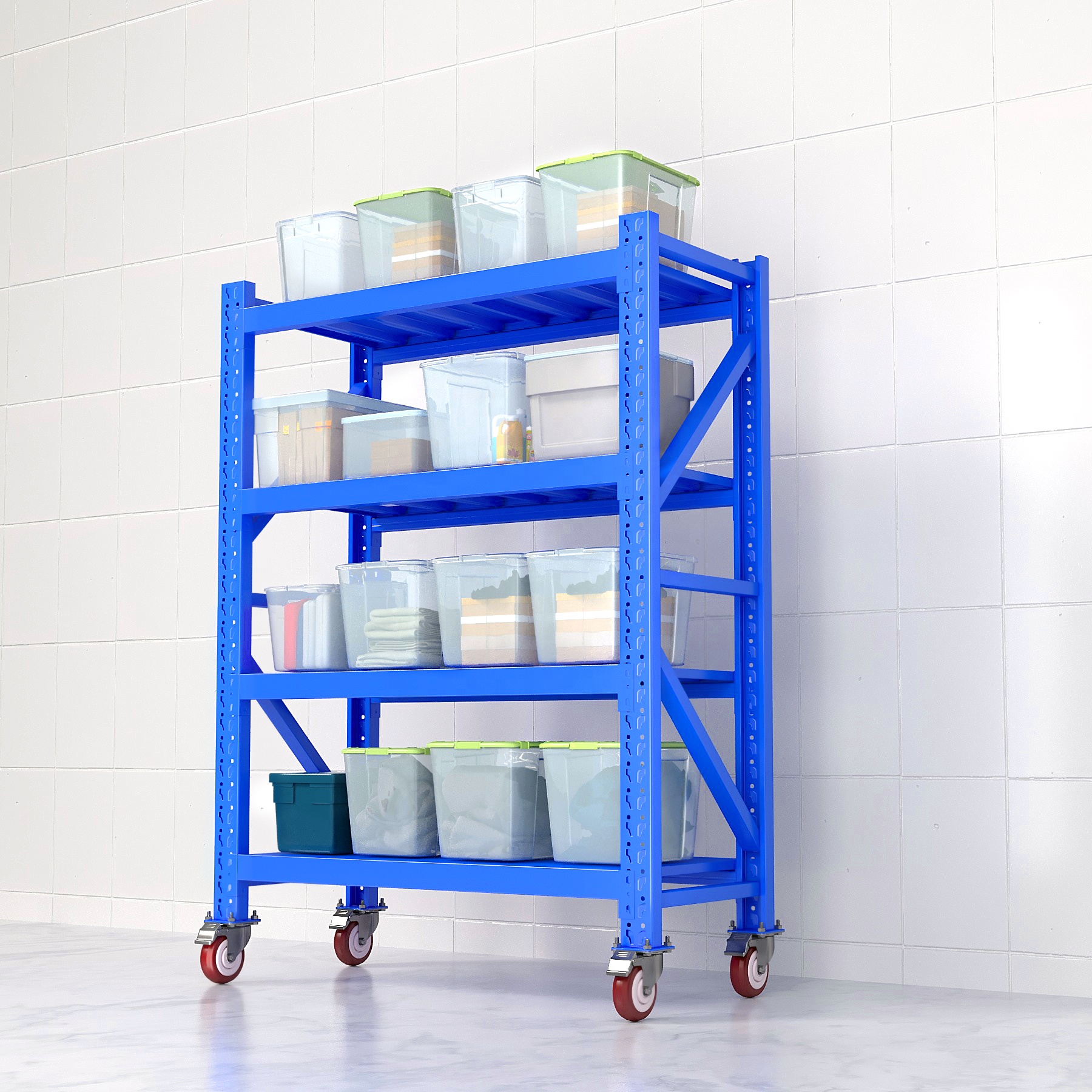 High Quality Industrial Warehouse Steel Rack Multi-Level Heavy-Duty Shelves 300Kg/500Kg Corrosion Resistance Stacking Rack