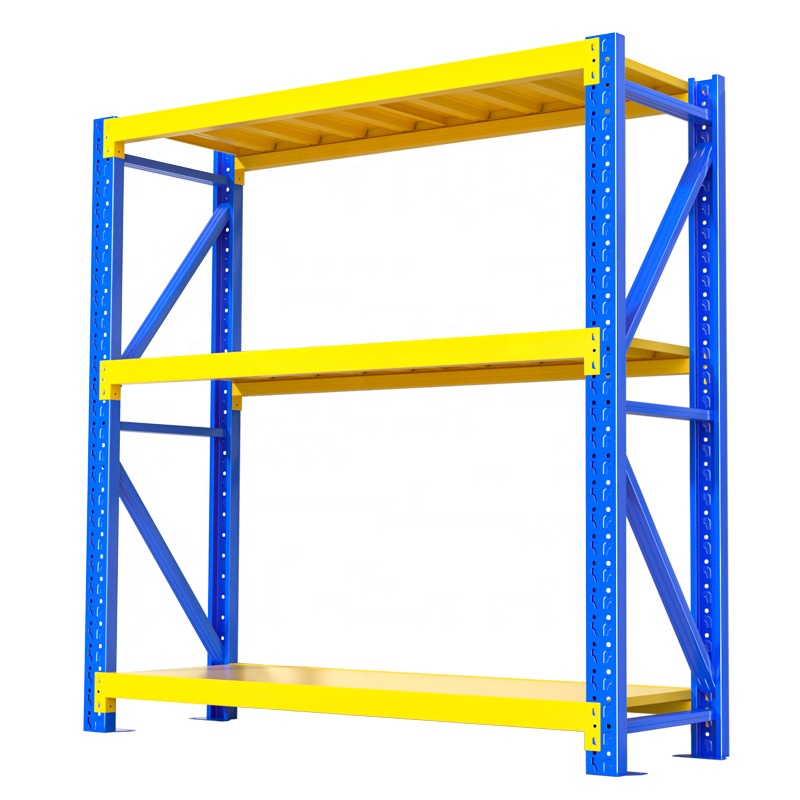 Shibang 4-Layer Cold Rolled Steel Boltless Powder Coated Medium Duty Warehouse & Garage Storage Rack