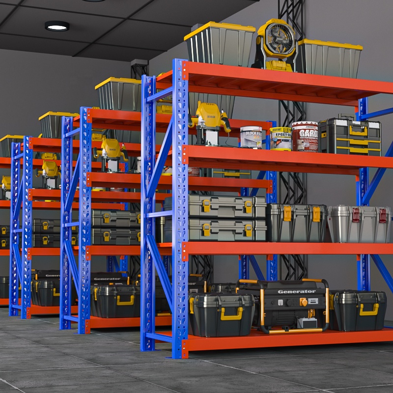 Industrial Durable Powder Coated Shelves Steel Garage Warehouse Adjustable Stacking Shelving Racks
