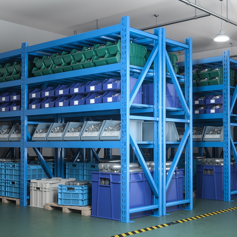 Custom Heavy Duty Shelving 600Kg Layer Garage 4 Tier Warehouse Storage Metal Shelf Rack Unit for Warehouse