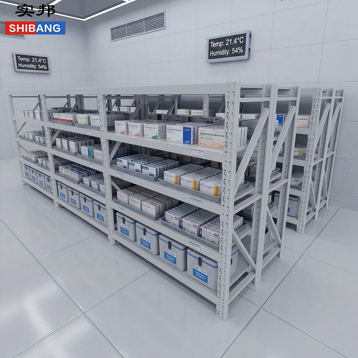 Industrial Light Duty Rack Adjustable Boltless Steel Shelves 200KG/Layer Warehouse Storage Racking System