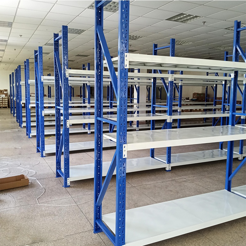 Storage Shelves Units Racking Multi-layer Adjustable Metal Boltless Shelf and Racks Warehouse Storage Medium Duty Metal Rack