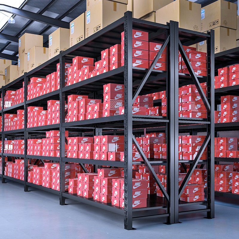 High Quality Durable Corrosion Protected Boltless Adjustable Light Duty Industrial Metal Shelving Q235 Steel Shelves