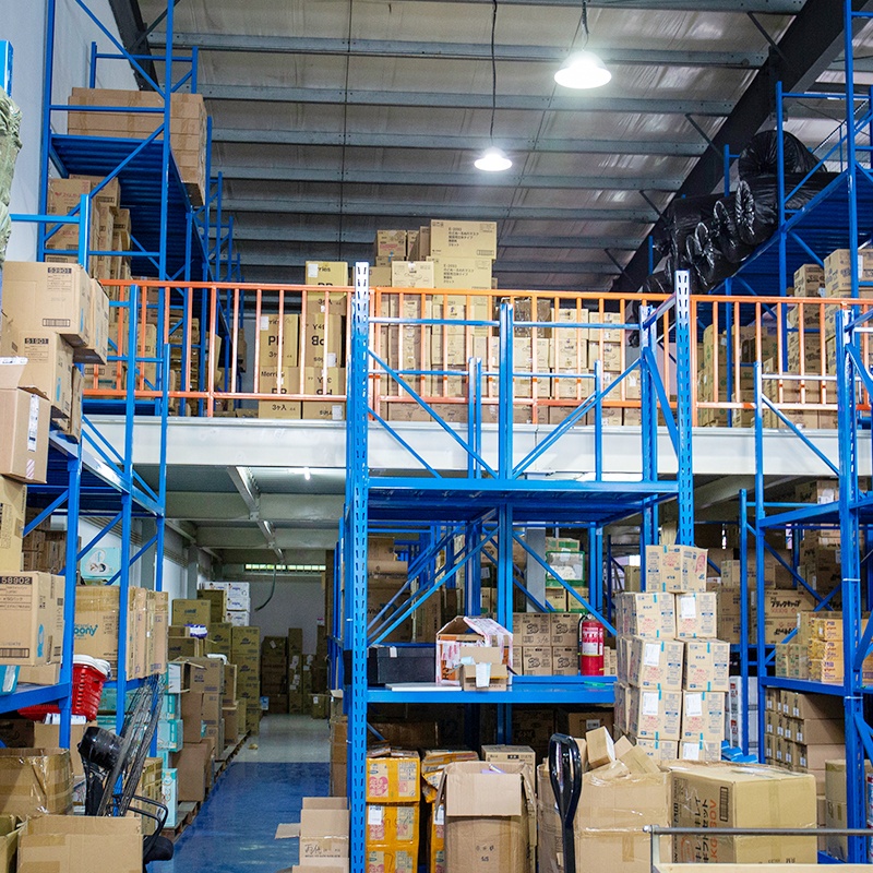 Industrial Mezzanine Platform Rack System Multi-Level Steel Galvanizing Corrosion Protected Floor 500kg/sqm Load Capacity
