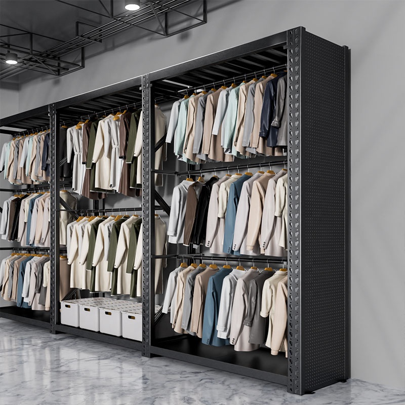 High Quality Cloth Display Multi-Level Steel Storage Shelf Rack for Home Storage or Warehouse