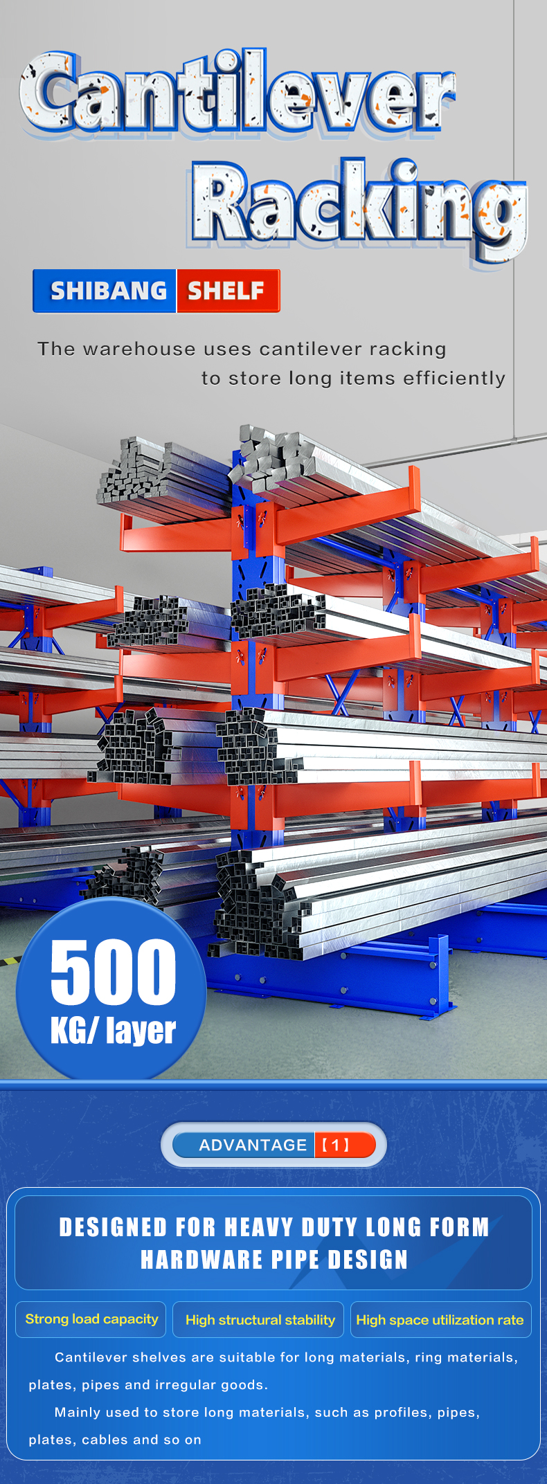 Cantilever rack detail 1