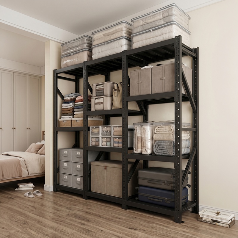 Industrial Light Duty Rack Adjustable Boltless Steel Shelves 200KG/Layer Warehouse Storage Racking System