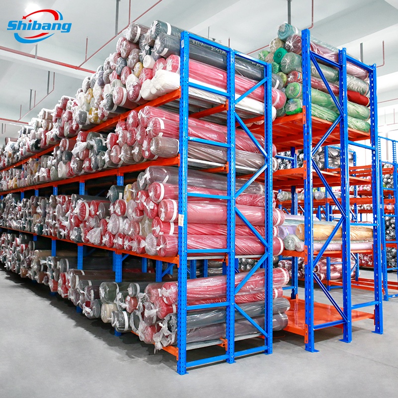 Heavy Duty Fabric Rolls Rack for Textile Industry Steel Pallet Shelf for Warehouse Fabric Roll Storage Manufactured