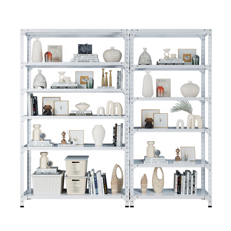 Hot Selling 5 Layers White Estantes Garage Storage Shelf Household Angle Steel Rack