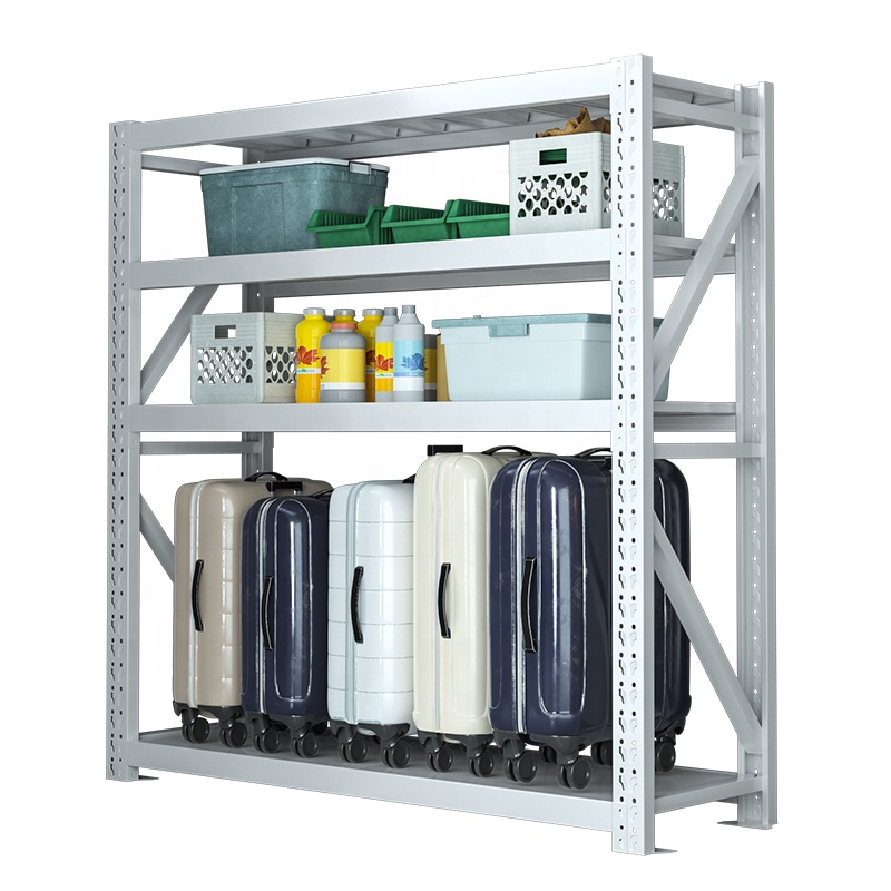 In Stock 180kg Steel Long Span Rack Shelf Industrial Home Storage Pallet Racking Durable Warehouse Racking with Carton Packing