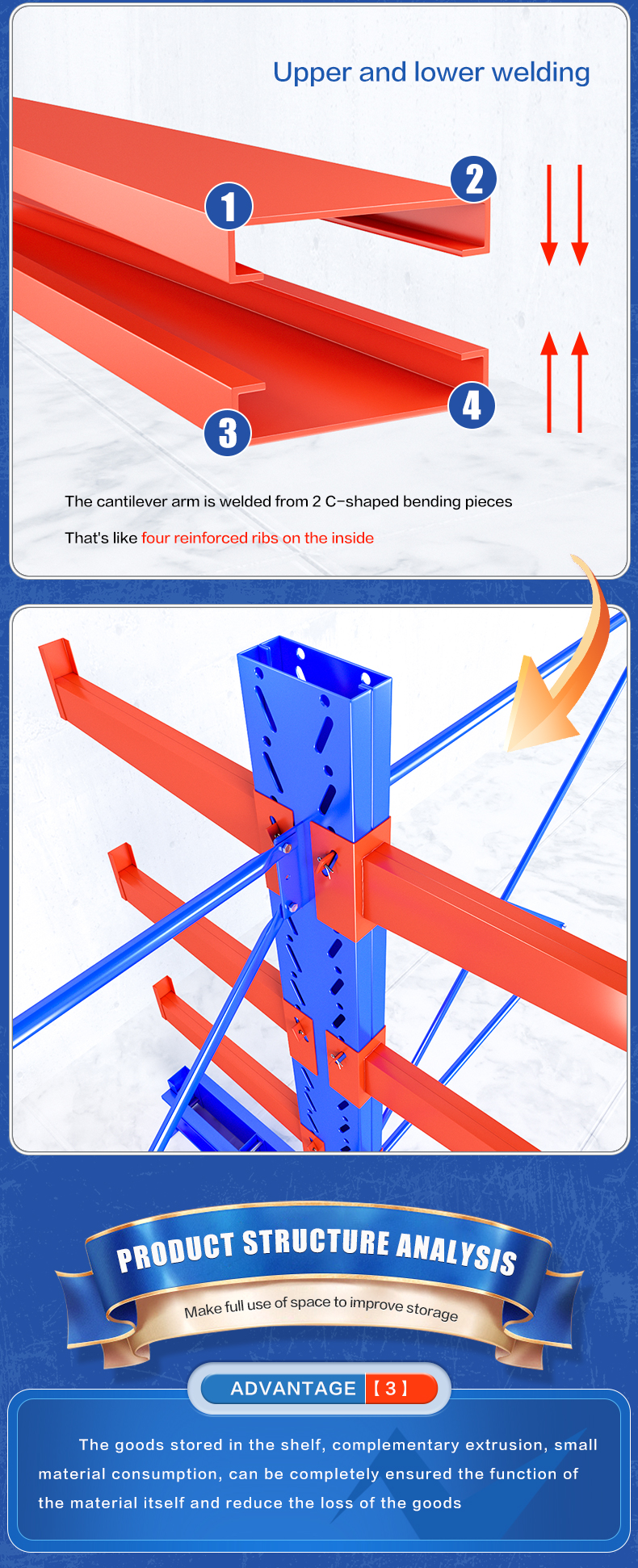 Cantilever rack detail 4