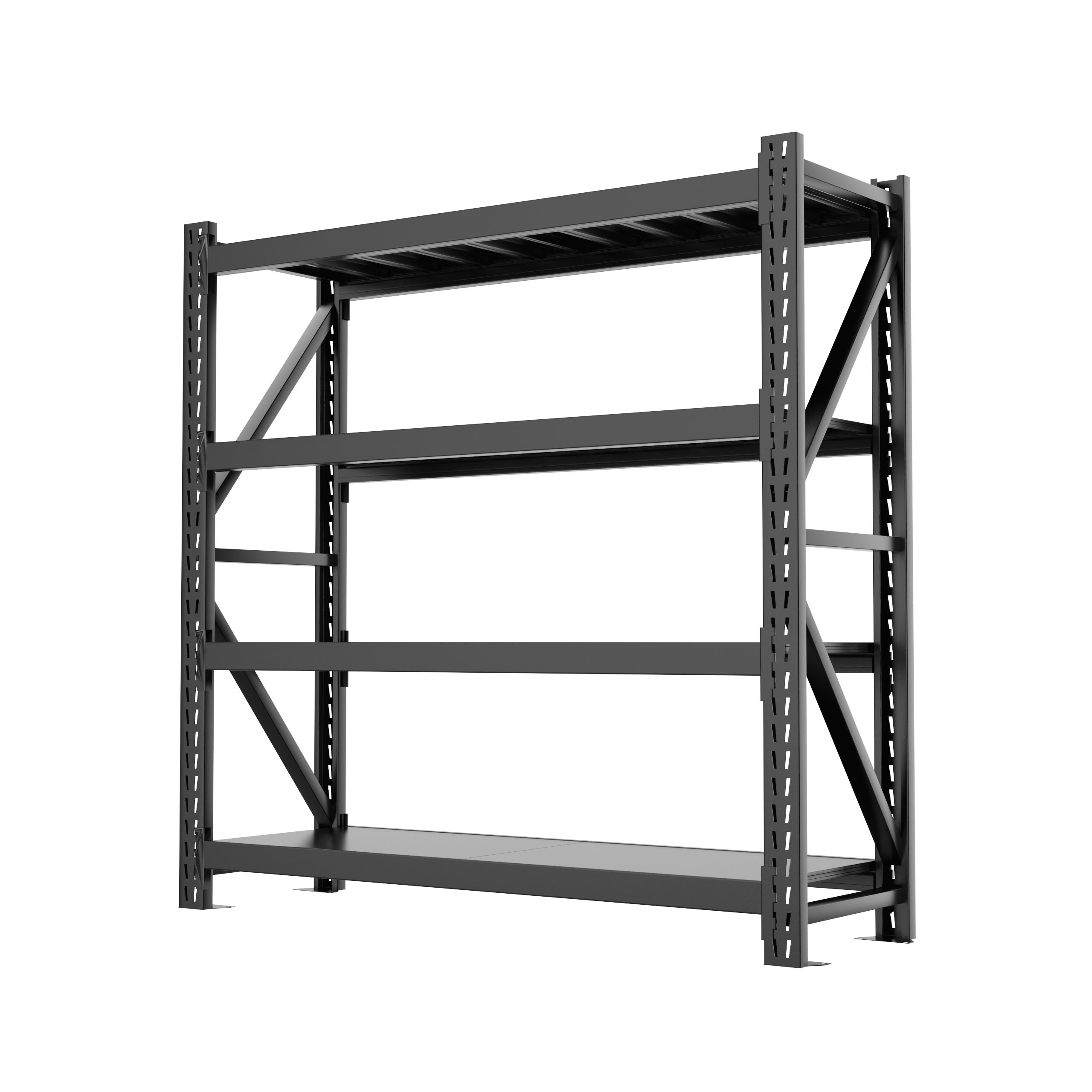SHIBANG Adjustable Heavy Duty Metal Racking 4 Tier Boltless Adjustable Warehouse Racking Steel Warehouse Garage Storage Racking