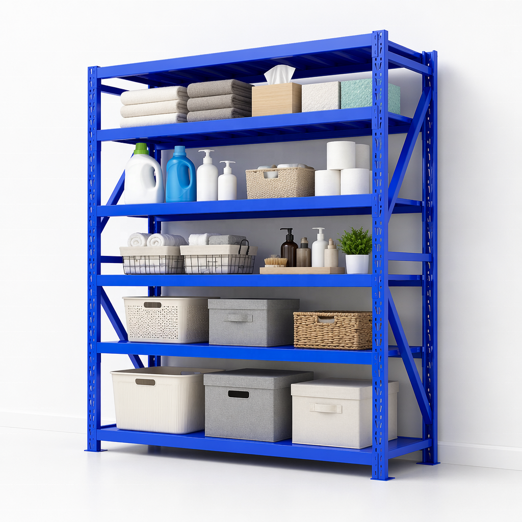 Heavy Duty Boltless Steel Shelving Units for Industrial Warehouse Storage Rack Systems