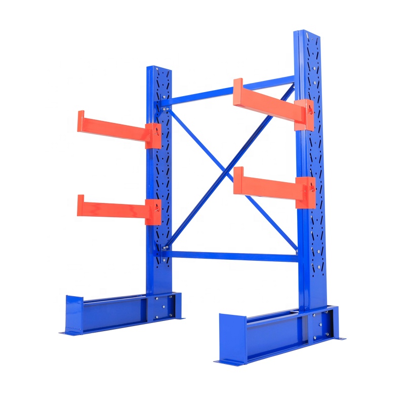 Single/Double Side Heavy Duty Cantilever Rack System Warehouse Storage Long Item Pipes Lumber Steel with Adjustable Arm Racks