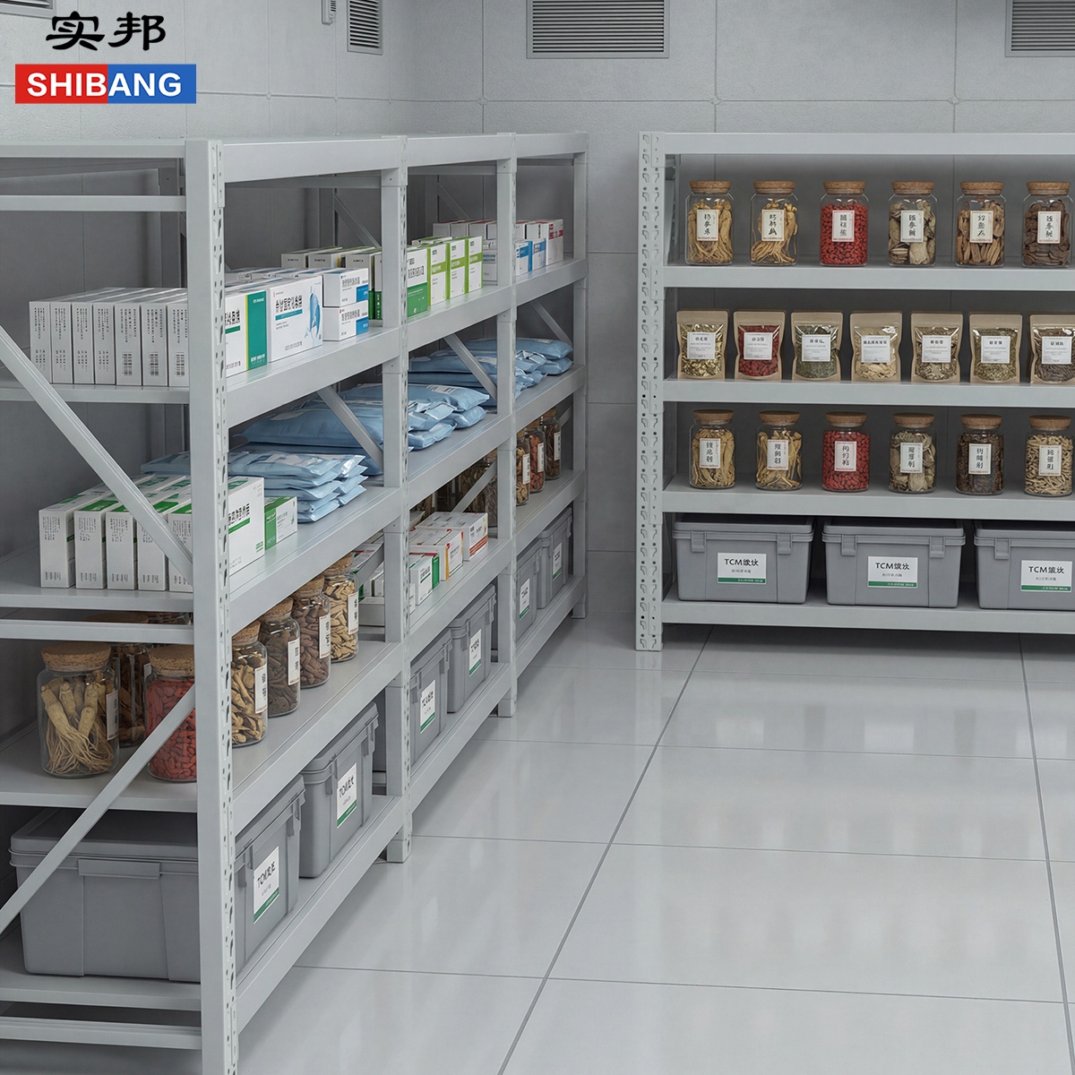 High Quality Light Medium Duty Warehouse Storage Rack Power Coating Shelf for Sale