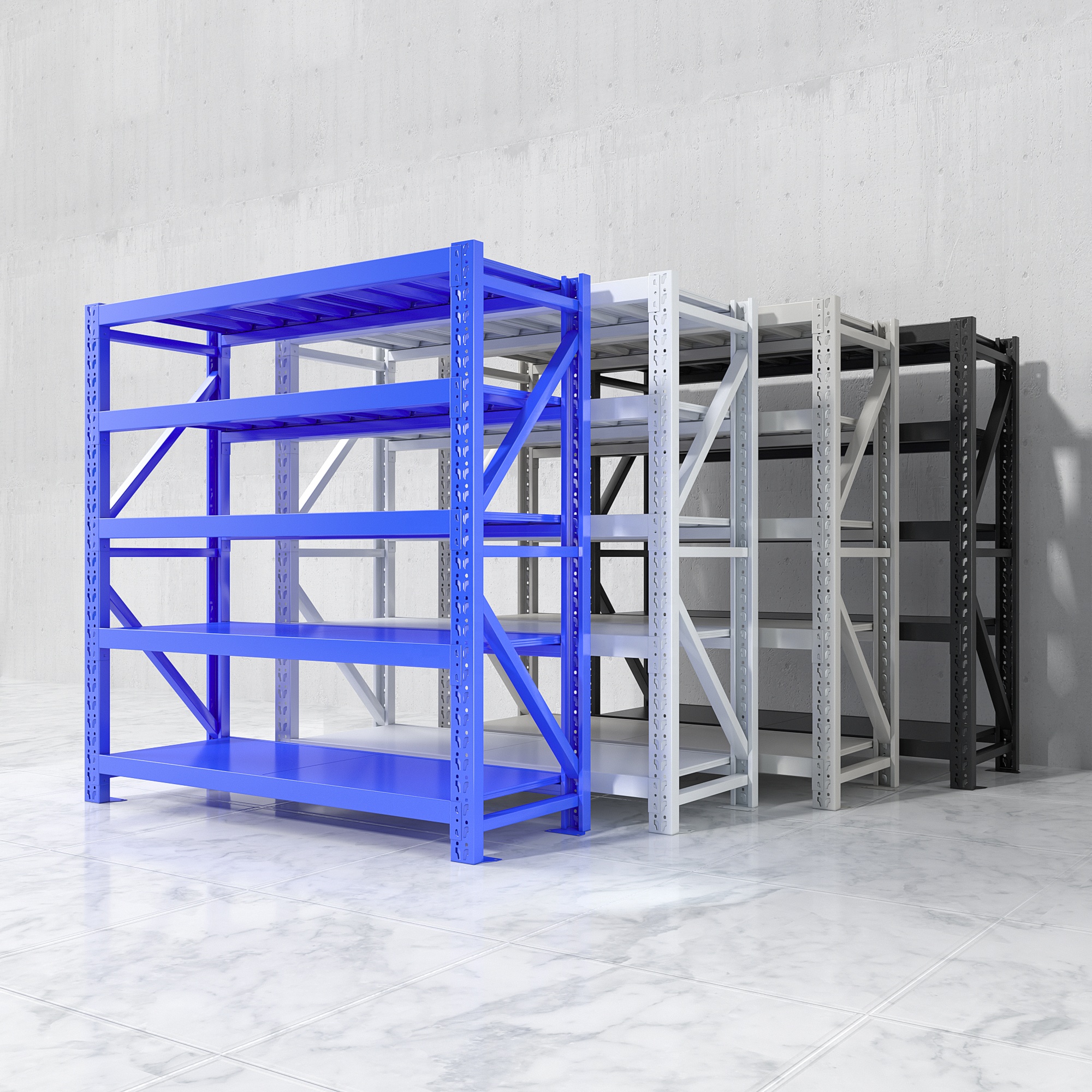 Industrial Long Span Warehouse Racks Steel Rack Adjustable Metal Storage Shelving