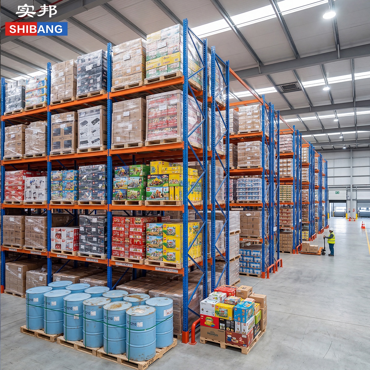 Industrial Heavy Duty 3000kg Load Capacity Selective Steel Warehouse Pallet Rack